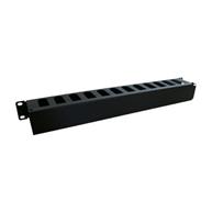 1657100-6 Organizador de cables horizontal 2U 19" con tapa - Color Negro - TYCO - FAYSER